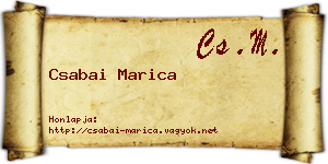 Csabai Marica névjegykártya